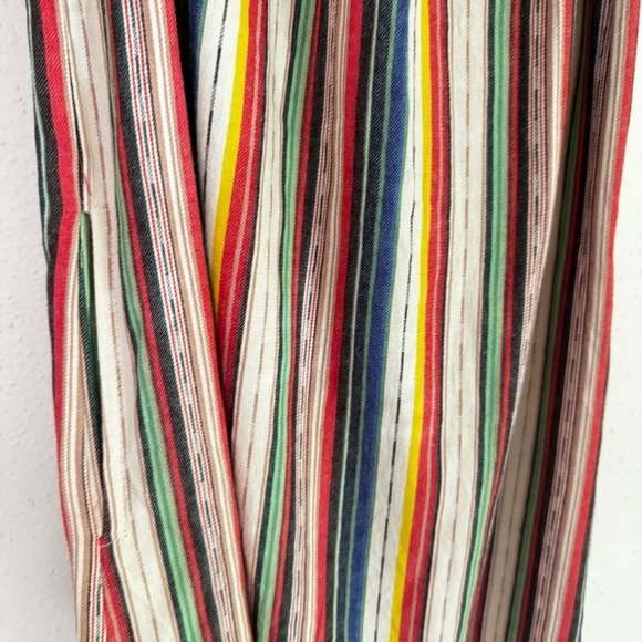 Express Striped Off-the-Shoulder Cotton Boho Smock Sundress w/ Pockets Sz L - Picture 4 of 10